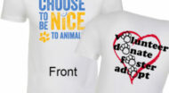 Choose to be Nice to Animals Tee Shirts show your support for MHS!