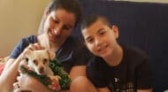 Dorie with her new family.