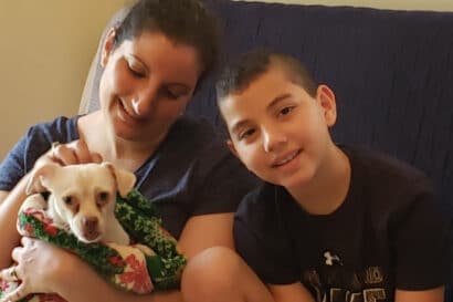 Dorie with her new family.