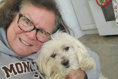 Maggie with her new mom, Cindy.