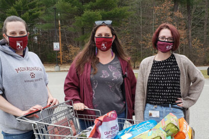 The first delivery pickup! Left to right – Dorothea Hasselmann and Emily Kerylow of MHS, Sierra.